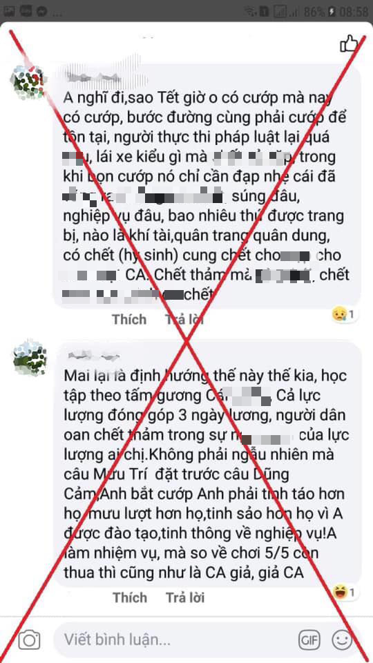 Xử lý người đăng tin sai sự thật về dịch Covid-19 và xúc phạm 2 chiến sĩ công an Đà Nẵng hy sinh - Ảnh 1.