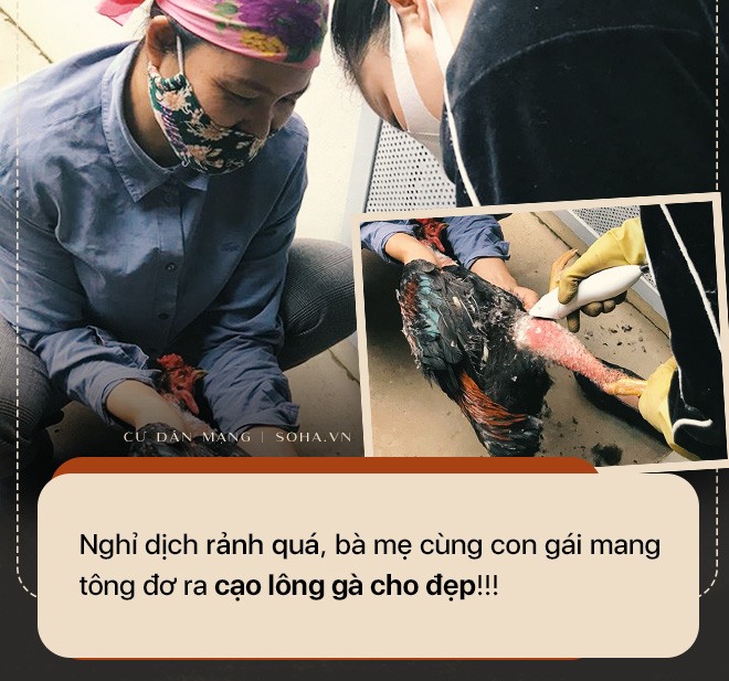 Nghỉ dịch quá rảnh, 2 mẹ con lôi tông đơ cạo lông gà... cho đẹp, đỉnh cao là cái kết của màn đi trên dây - Ảnh 3.