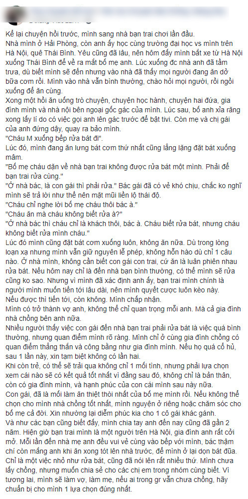 Về ra mắt còn đang ăn dở bát cơm đã bị mẹ người yêu sai: Xuống bếp rửa bát đi cho quen, cô gái có màn đáp trả đanh thép khiến phụ huynh nhà trai ngượng mặt! - Ảnh 1.