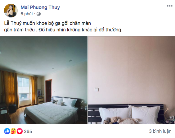 Mai Phương Thuý gây bất ngờ khi khoe bộ chăn ga gần 100 triệu nhưng nhìn như đồ bình dân - Ảnh 2.