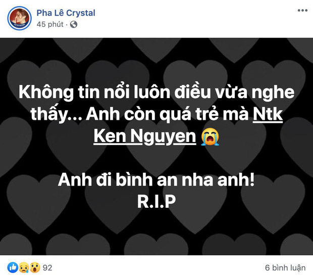 Ngô Kiến Huy, Hari Won và dàn sao Vbiz bàng hoàng xót thương khi hay tin NTK Ken Nguyễn qua đời ở tuổi 41 - Ảnh 5.