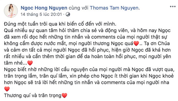 Ca sĩ Hồng Ngọc lần đầu lộ diện sau khi bị bỏng nặng do nổ nồi xông hơi - Ảnh 2.