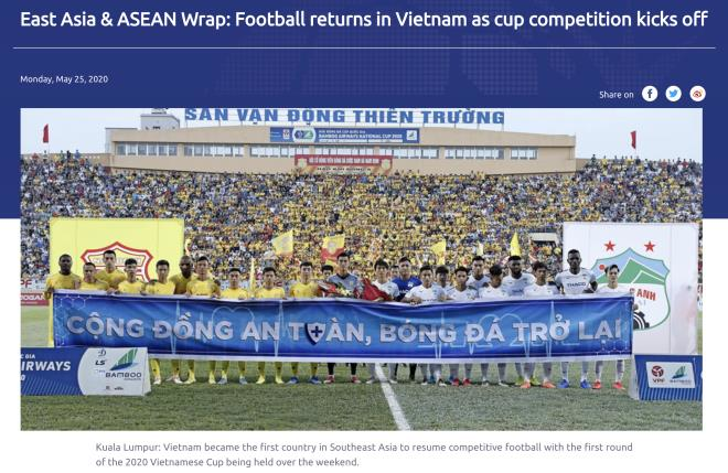 AFC tự hào: Việt Nam là nước Đông Nam Á đầu tiên đưa bóng đá trở lại - Ảnh 1.