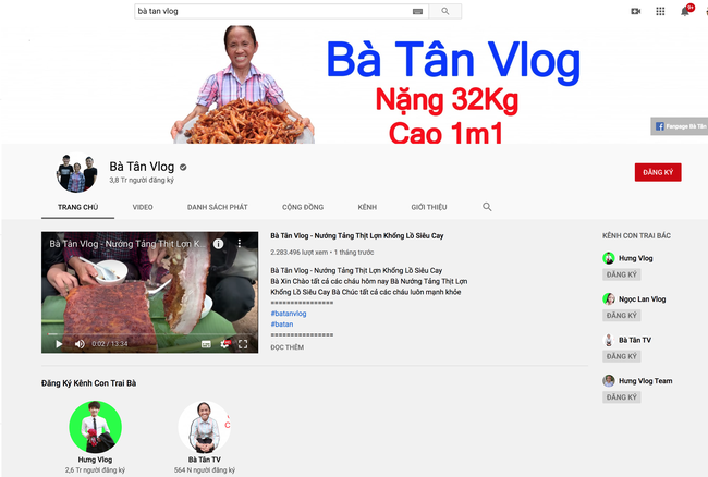 Bà Tân và Hưng Vlog từ một kênh nổi tiếng với những món siêu to khổng lồ ngày càng sa sút có khi thành nơi hứng gạch đá đủ để... xây nhà - Ảnh 1.