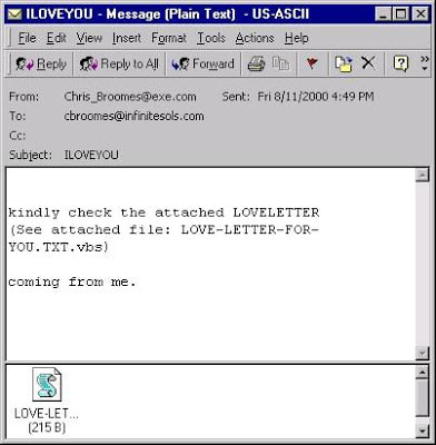 Bức email với tựa đề ngọt ngào nhưng đầy nguy hiểm.