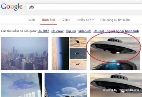 Hình đĩa bay của em Đạt được tìm thấy trên Google.