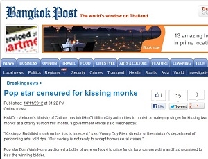 Báo Thái Lan bêu riếu vụ Mr Đàm “khóa môi” cư sĩ 1