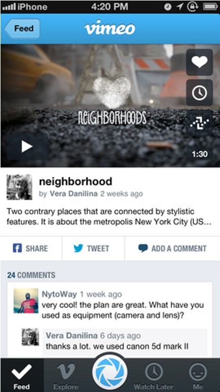 Vimeo 3.0 cho iOS: đổi mới cả giao diện lẫn chức năng 1