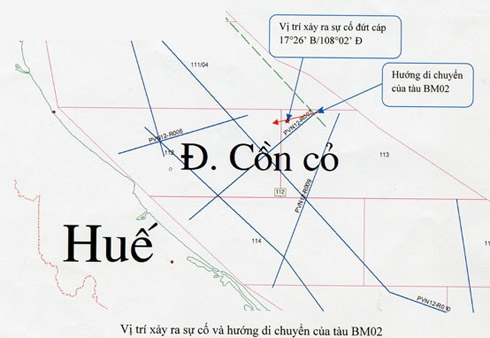 Tàu cá Trung Quốc làm đứt cáp Bình Minh 02 2