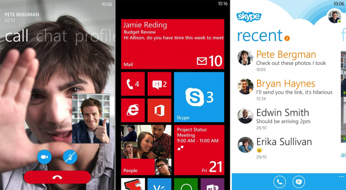 Đã xuất hiện Skype cho Windows Phone 8  1