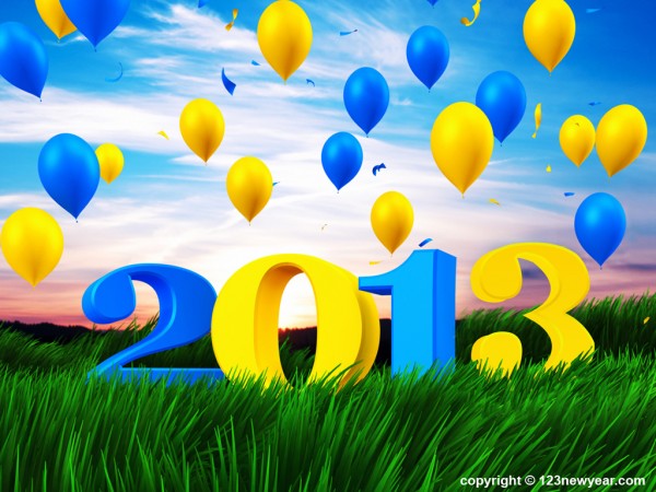 2013 Balloons Wallpaper 600x450 40 Happy New Year Wallpapers 2013
