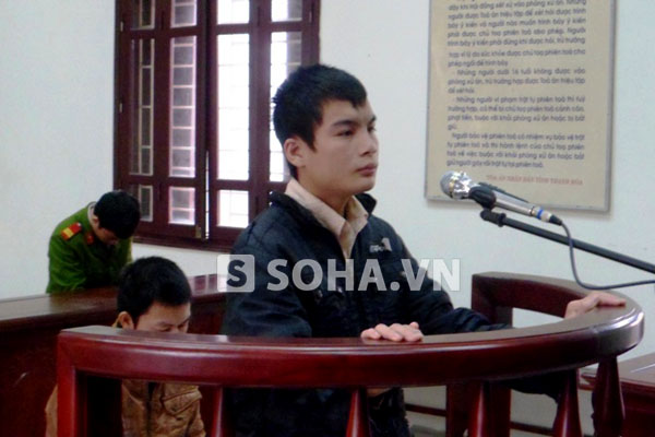 Bị cáo Quang tại phiên tòa xét xử.