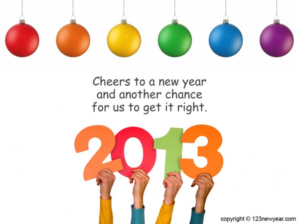 Cheers New Year 2013 Wallpaper 600x450 40 Happy New Year Wallpapers 2013