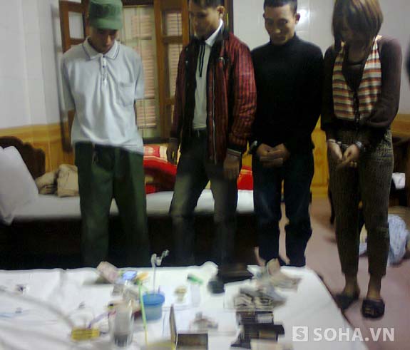 Các đối tượng mua bán tàng trữ ma túy tại khách sạn Asean