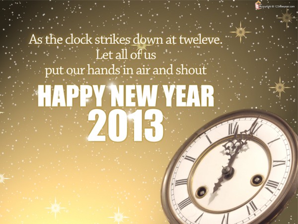 New Year 2013 600x450 40 Happy New Year Wallpapers 2013