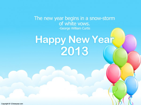 New Year 2013 Snow Storm Wallpaper 600x450 40 Happy New Year Wallpapers 2013