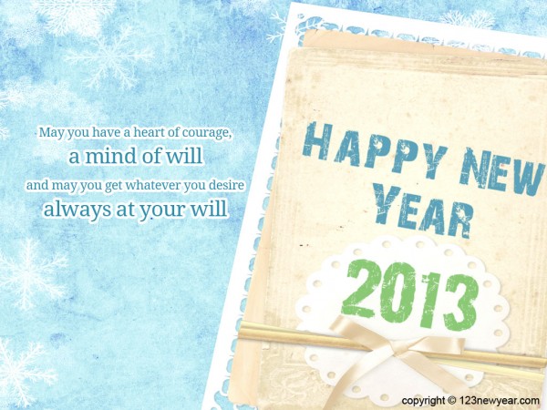 New Year 2013 Wish Wallpaper2 600x450 40 Happy New Year Wallpapers 2013