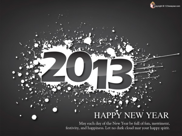 New Year 2013 Wishes Wallpaper 600x450 40 Happy New Year Wallpapers 2013