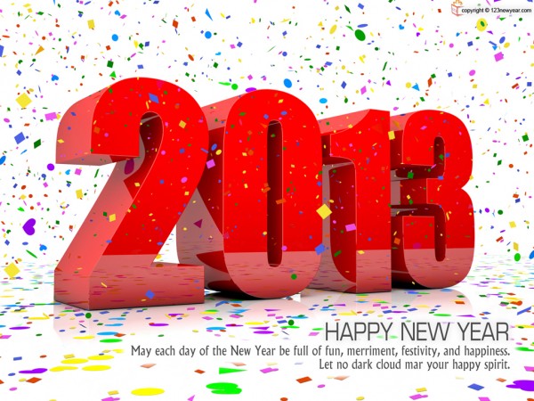 New Year Wishes Messages Wallpaper2 600x450 40 Happy New Year Wallpapers 2013