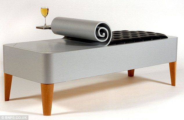 Unusual: Judson Beaumont created this bench which has been made to look like a half opened tin