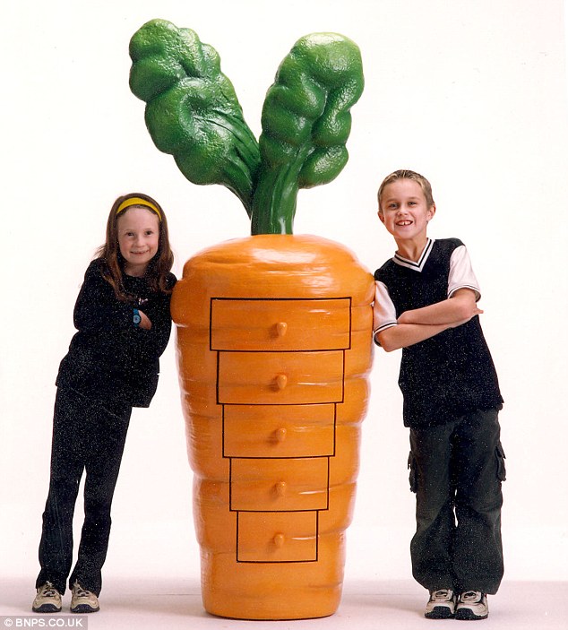 Brought to life: Children love Judson Beaumont's unique designs like this giant carrot cabinet 