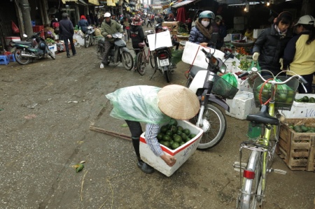 Những chiếc áo mưa mỏng manh chắn gió lạnh mùa đông