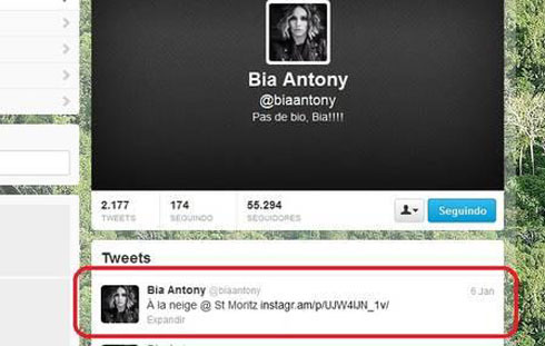 Bia Anthony chia sẻ trên Twitter