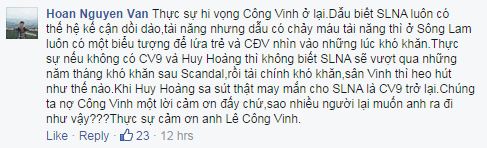 Ý kiến ủng hộ Công Vinh được nhiều người ủng hộ