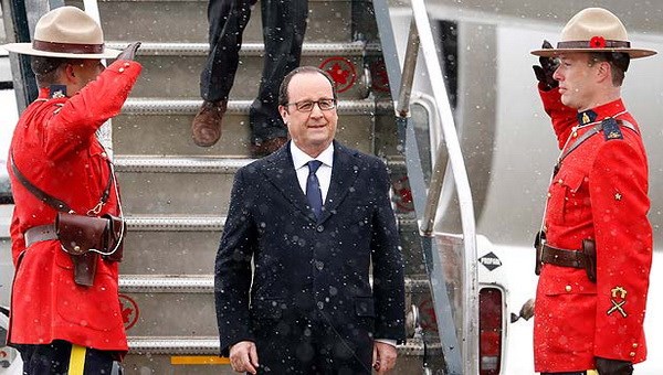 Tổng thống Pháp Francois Hollande trong chuyến thăm chính thức Canada. (Nguồn: cbc.ca)