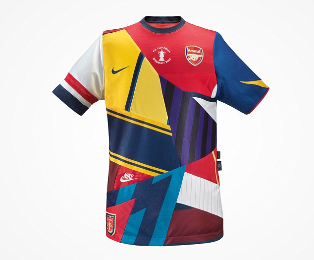 Mẫu áo đấu kỉ niệm 20 năm hợp tác giữa Arsenal với Nike, đồng thời để chào mừng chiếc cúp FA vừa đoạt được