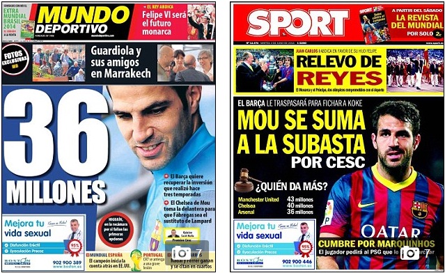 Barca đang hét giá Cesc Fabregas 29 triệu bảng và lập tức nhận được những lời đề nghị hơn thế!