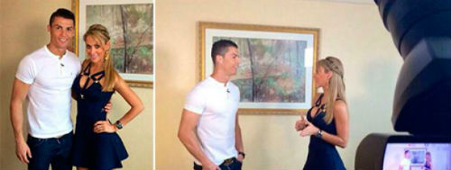 Ines Sainz từng phỏng vấn Messi và mới phỏng vấn Cris Ronaldo trước thềm Đức vs Bồ Đào Nha