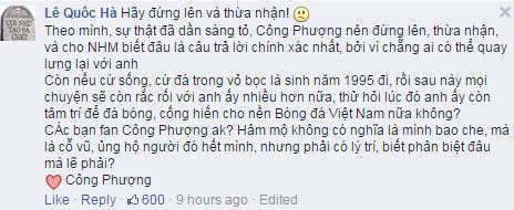 Các CĐV mong muốn sự thật...