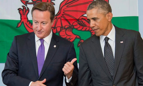 Tổng thống Mỹ Barack Obama và Thủ tướng Anh David Cameron. (Ảnh: EPA)