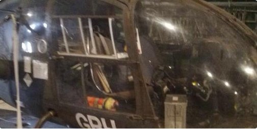 Chopper inside grounded Chad-bound plane... Photo Credit: Madquest ‏@Mansur295 via twitter