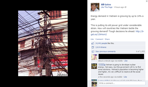 Chỉ vì 1 bức ảnh rất bình thường về dây điện chằng chịt mà Bill Gates bị chỉ trích một cách vô căn cứ