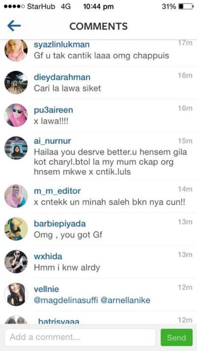 Fan nữ Malaysia phát ghen với bạn gái của “hot boy” Charyl Chappuis 2