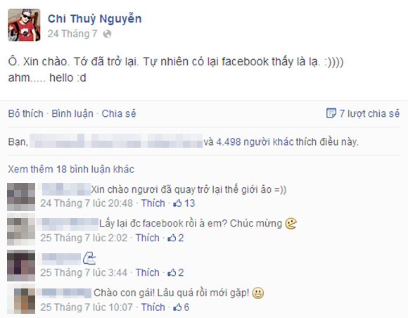 Hàng loạt hot teen lấy lại được Facebook với tên thật lạ lẫm