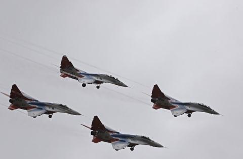 Máy bay tiêm kích MiG-29 .Ảnh : Xergey Ponomarev/AP  