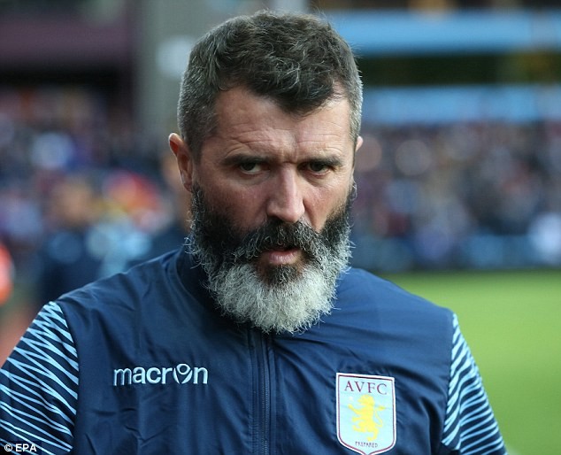 Roy Keane với bộ râu rậm ấn tượng trong trận Aston Villa gặp Manchester City.