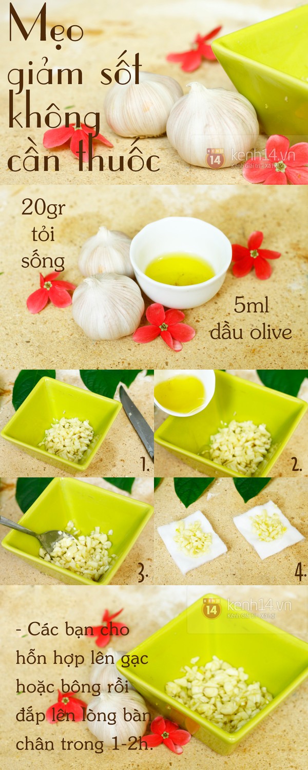 Mẹo hạ sốt siêu nhanh, an toàn không cần dùng thuốc 1