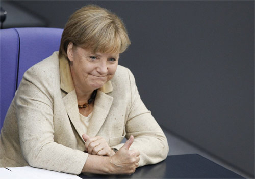 Angela Merkel, thủ tướng, Đức, biểu cảm, khủng hoảng, châu Âu