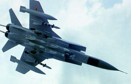 Không giống MiG-25, MiG-31 có một khẩu pháo bên trong, loại 23 mm GSh-6-23 6 nòng với 800 viên đạn, gắn ở trên bộ phận hạ cánh chính bên phải. 