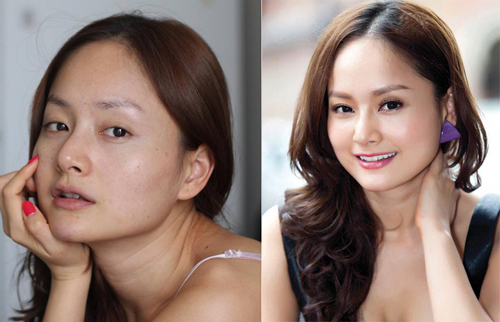 Mắt thâm quầng, bọng mắt lớn và làn da lấm tấm tàn nhang đã khiến diễn viên xinh đẹp Lan Phương già thêm mấy tuổi.