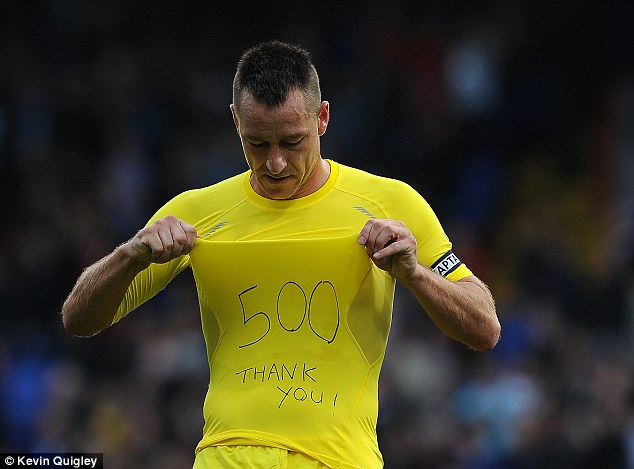 Terry vừa có trận đấu thứ 500 trong màu áo Chelsea