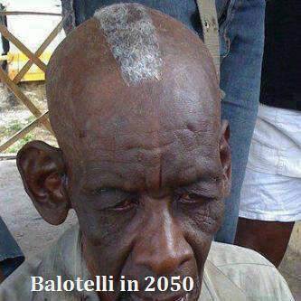 Balotelli năm 60 tuổi, vẫn để đầu dị