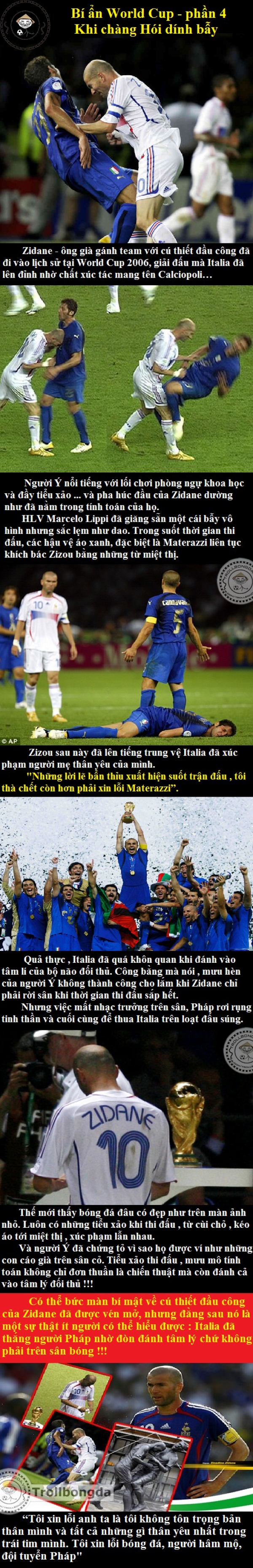 Bí ẩn vụ Zidane húc đầu Materazzi