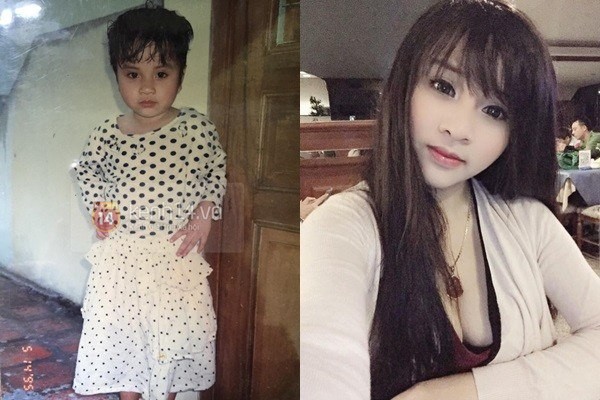 Soi ảnh con nít của các hot girl Việt đã công khai phẫu thuật thẩm mỹ 19