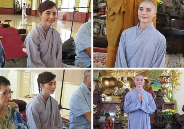 Kayala Jaramillo xuất gia tại Thiền viện Chân Nguyên.