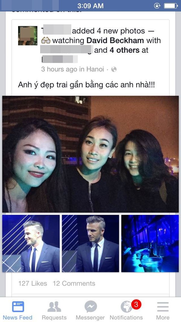 Cư dân mạng rào rào chia sẻ ảnh được gặp David Beckham 2